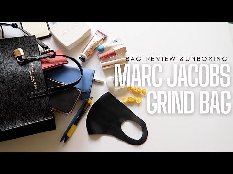 MARC JACOBS MINI GRIND TOTE REVIEW | Unboxing | What's in My Bag | Contemporary Luxury Bag Brands