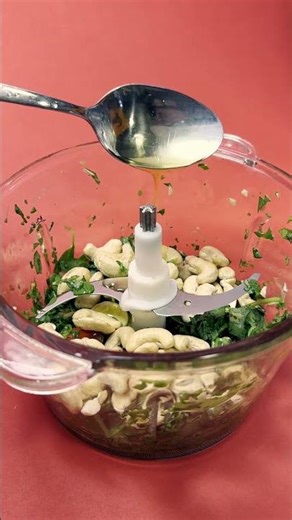 Homemade Spinach Basil Pesto in Under a Minute