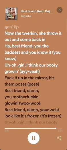 Best Friend (feat. Doja Cat) - Saweetie | Full Lyrics