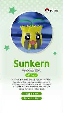 Pokévideodex #0191 "Sunkern"