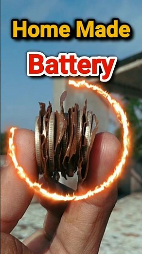 How To Make Battery At Home Using Lemon Juice & Coin | Homemade Power Full Battery🔋#shorts #science