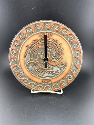 Tide Clock, Epic Wave, Handmade Ceramic Art, Coastal Home Decor - Etsy