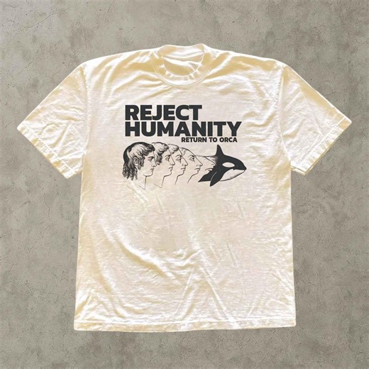Orcas Shirt: Reject Humanity Orca Graphic Tee - Etsy UK