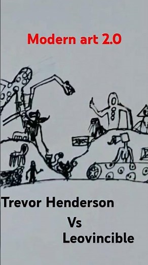 Trevor Henderson vs leovincible #modern art 2.0 #drawing #yt #youtuber #video #vtuber #vlog #art