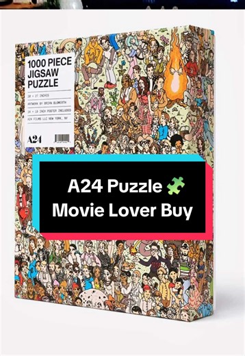 I don't regret buying this at all. A 1,000-piece puzzle from @A24 that's basically a love letter to all their movie characters. Yes, immediately purchased. This is one of those little things in life that feels like a mindset shift to slow down a bit. Slowing down, focusing, choosing something tactile and intentional. I'm a girl who loves movies, art, and quiet moments, and this fits perfectly into a peaceful lifestyle. When you start choosing yourself, you start finding joy in things like this. 