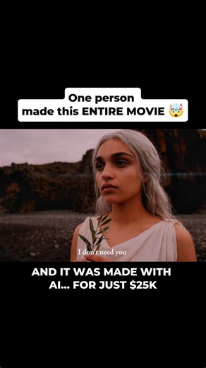 ONE PERSON MADE THIS ENTIRE AI MOVIE FOR $25K 🤯 #TheOdyssey #OdysseusTheFall #AIFilm