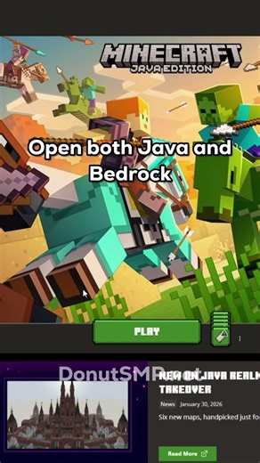 How to play both Java and Bedrock at the same time on DonutSMP!