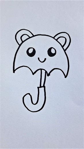 how to draw a umbrella step by step #art #shorts #drawing