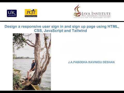 Design a responsive user sign in and sign up page using HTML, CSS, JavaScript and Tailwind