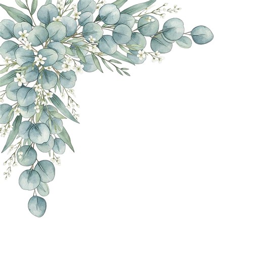 Watercolor Eucalyptus Wedding Borders Clipart, Bridal Shower Greenery Dividers PNG, Boho Floral Swags, Scrapbook Invitation Sublimation - Etsy