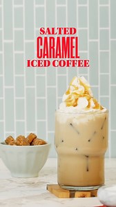 Treat yourself to the ultimate Folgers caramel concoction. Ingredients 1 rounded teaspoon Folgers Classic Roast® Instant Coffee Splash of water 1-2 tablespoons Smucker’s® Sundae Syrup Caramel Flavored Syrup A pinch of salt 3/4 cup milk Ice Whipped cream or cold foam Directions Step 1: Drizzle the inside and bottom of a glass with caramel syrup. Step 2: Add instant coffee, a pinch of salt and water then froth with a frother or spoon. Step 3: Add milk & ice. Step 4: Top with whipped cream or cold 