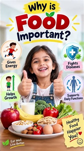 Why Is Food Important for Us? 🍎 | Importance of Food Explained | Science #Shorts