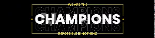 we are the champion impossible is nothing modern and stylish motivational quotes loop text animated vedio 4K HD Rendering.