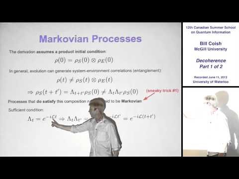 Bill Coish - Decoherence (Part 1) - CSSQI 2012