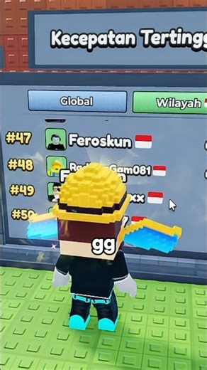 Aku masuk LEADERBOARD di BE A LUCKY BLOCK #shorts #roblox #bealuckyblock