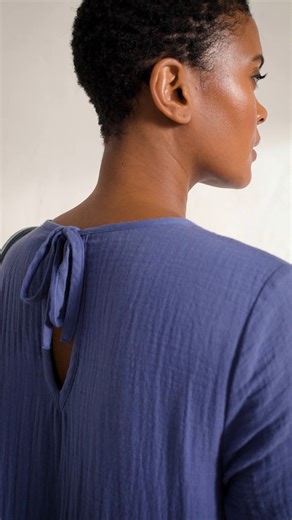 One dress, three ways. Shop the Pebble Comb dress seasaltcornwall.com/pebble-comb-organic-cotton-tiered-dress | Seasalt Cornwall