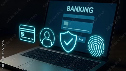 Online banking security with shield and biometric