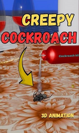 How Cockroaches Infect Your Food ll3D Animation ll #shorts #animation