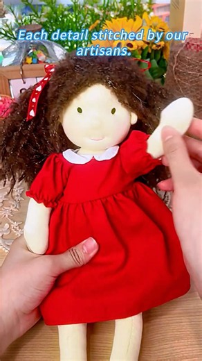Sticking to traditional Waldorf craft#handmade #blissfulpixie #waldorfdoll #Waldorfpuppe #doll