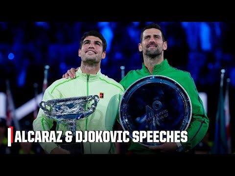 Carlos Alcaraz & Novak Djokovic FULL 2026 Australian Open Men's Final Trophy Ceremony & Speeches 🎤🏆