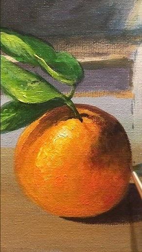 Arancia Chiaroscuro #dipingere #pittura #stillife #art #painting #shortsyoutube
