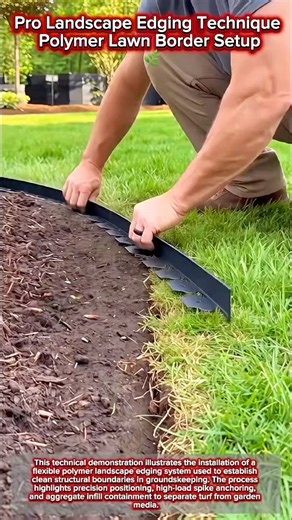 Pro Landscape Edging Technique 🌿 Polymer Lawn Border Setup