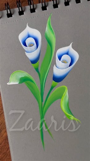 💙🤍🎨💯 Vibrant BLUE Onestroke flowers painting,using acrylic paints and some soothing Angular & Flag brush strokes 💙💯💖🎨🌿🫶🎉🎨 #flowerpainting #fbreelsfypシ゚ #artonfb #blueflowers #wowchallenge #goviralreels #soothing | Zaaris