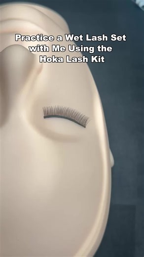 Practice a Wet Lash Set with Me Using the Hoka Lash Kit 💦✨ #lashcourse #onlinelashcourse #hokalashkit