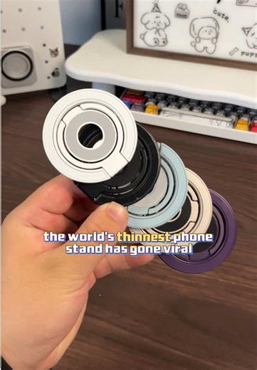 You won't believe how thin and strong this phone stand is! #PhoneStand #MagneticDesign #TechTok #GadgetFinds #PhoneAccessories