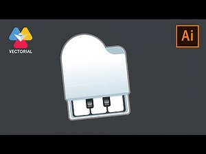 Piano icon tutorial in Adobe Illustrator 2020