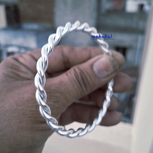 Solid Silver Bangle Bracelet – Chunky Twist Bangles, Silver Bracelets, Bold Stackable Jewelry - Etsy