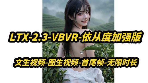 LTX-2.3-VBVR-文生视频-首尾帧-图片数字人,8G显存可用,单图无限时长,自动补帧,支持50系,自定义分辨率,自适应端口,自动提示词,批量任务队列-刘悦的技术博客-刘悦的技术博客-哔哩哔哩视频