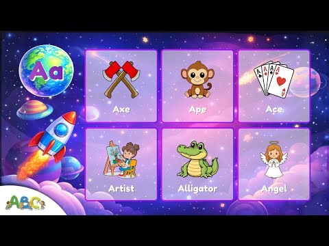 Alphabet Flashcards for Toddlers | Learn ABC Words A–Z with Baby's First Words