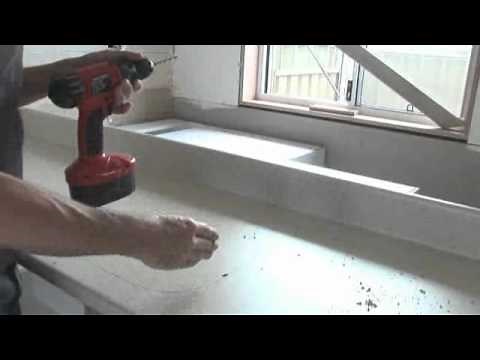 How to fit the sink into the new laminate bench top installation