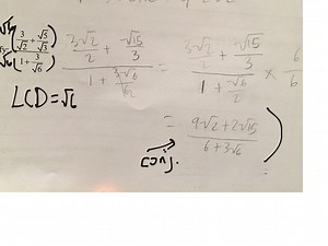 Radical, complex fraction
