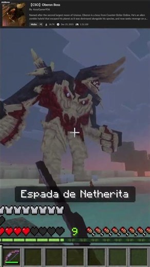 #minecraft I faced the DEVIL in MINECRAFT 😨 OBERON BOSS 🔥 1