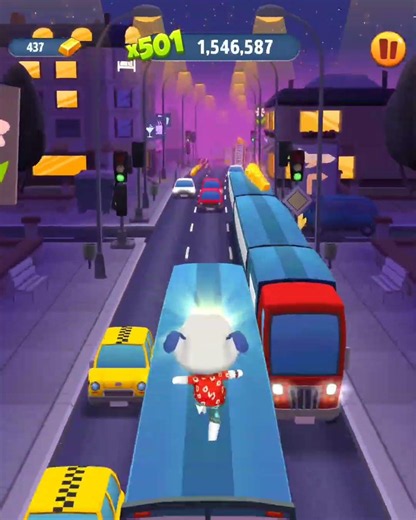 Talking Tom Gold Run Hawaiian Hank Running Fast in Neon City Funny Race Android Gameplay #Shorts