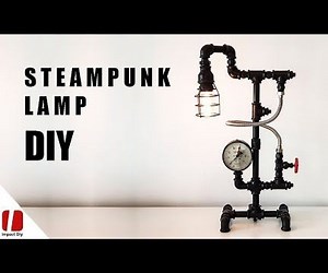 DIY Industrial Black Pipe Lamp With Touch Switch