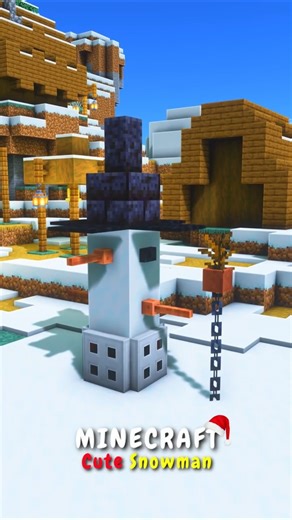 Cute Snowman in Minecraft #minecraft #minecraftshorts #gaming