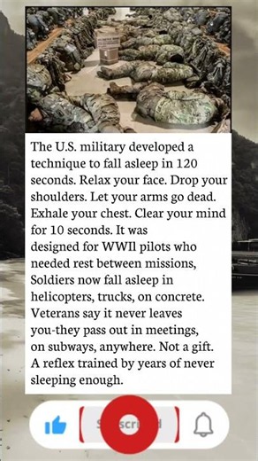 The U.S. Military's 2-Minute Sleep Method That Soldiers Never Forget. #saberjunction #combattraining