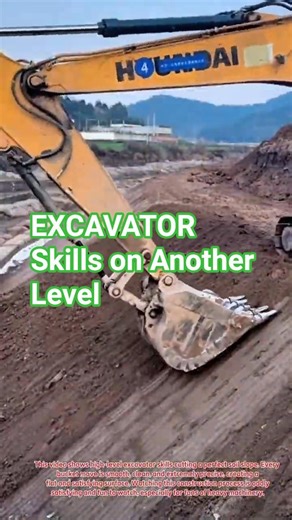 EXCAVATOR Skills on Another Level #satisfying #farmingtips #gardeningtips #short