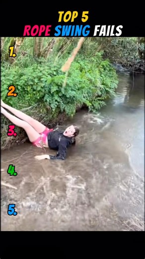 Top 5 Rope Swing Fails😳 #top5
