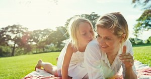 Mother Daughter Relaxing Together Park Stock Footage Video (100% Royalty-free) 18955766 | Shutterstock