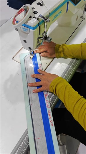 Sewing back padding using acrylic (mica) template in garment factory. #vikingvietnam #trangnhaviking #garmentmanufacturer #workwear | Viking Viet Nam