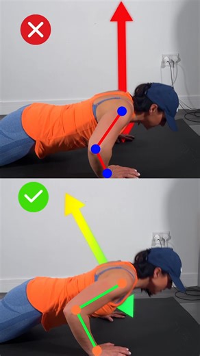 If your elbows are flaring out like wings while you push up, your shoulders are screaming for help. That straight-up-and-down path = maximum stress, minimum gain. Try this instead: lower your chest on a slight diagonal with elbows 60-70° tucked toward your ribs. You’ll protect your shoulders, activate your chest better, and feel stronger instantly. Level up your pushup game. 🛡️💪 #PushupTips #TrainSmart #ShoulderSafe #HomeWorkout #fblifestyle | Go with JO Fitness