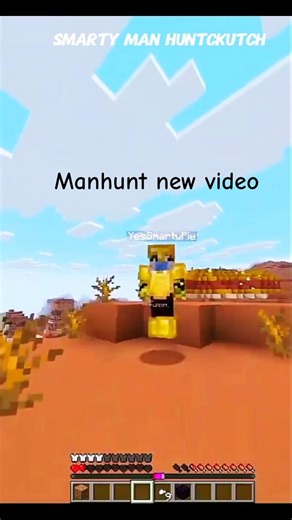smarty manhunt clutch in Minecraft 😱