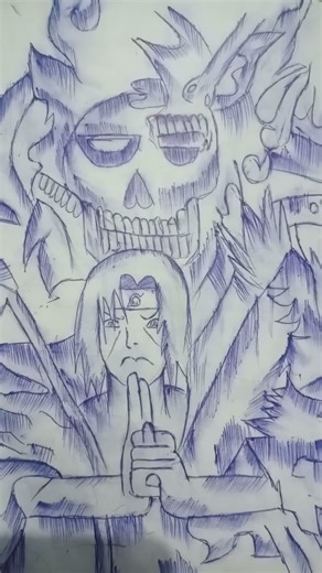 1. Uchiha Susanoo Drawing | Legendary Anime Art 🔥