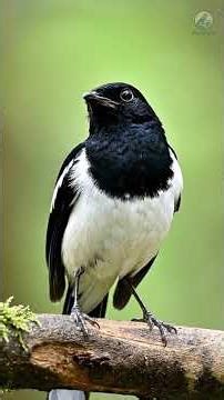 This bird is the Oriental Magpie-Robin (known in Indonesia as Kacer) Black, White, and Loud! 🤍🖤