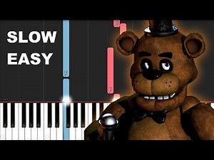 Five Nights at Freddy's 1 Song - The Living Tombstone (SLOW EASY PIANO TUTORIAL)