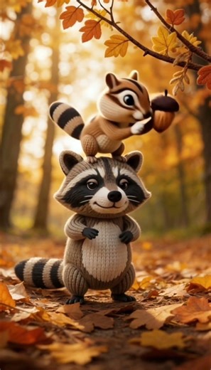 Rocky & Chipper Acorn Pickers! 🦝🐿️ Funny cartoon #3danimalcartoon #funnycartoons #funnyanimals